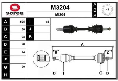 ANTRIEBSWELLE SNRA M3204