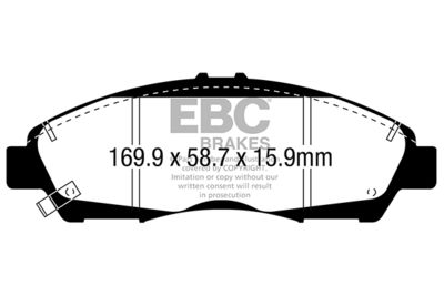 комплект спирачно феродо, дискови спирачки EBC Brakes DP63063