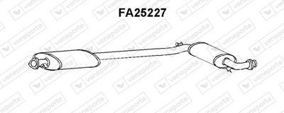VENEPORTE FA25227 Глушитель выхлопных газов  для FIAT CROMA (154_) 1900 Turbo D i.d. (154.LL, 154.PL)