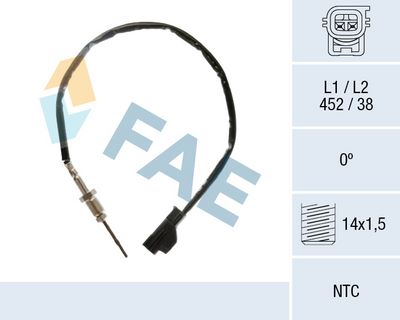 датчик, температура на изгорелите газове FAE 68655