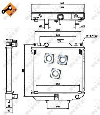 Radiator, engine cooling 52110