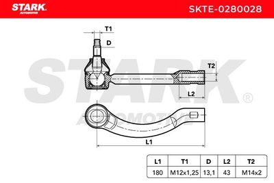 накрайник на напречна кормилна щанга STARK SKTE-0280028