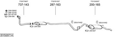 Układ wydechowy BOSAL SYS20714