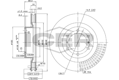 Tarcza hamulcowa ICER 78BD2916-1