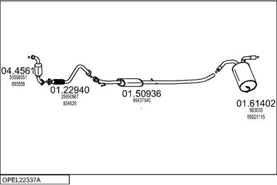 SISTEM DE ESAPAMENT MTS OPEL22337A020740