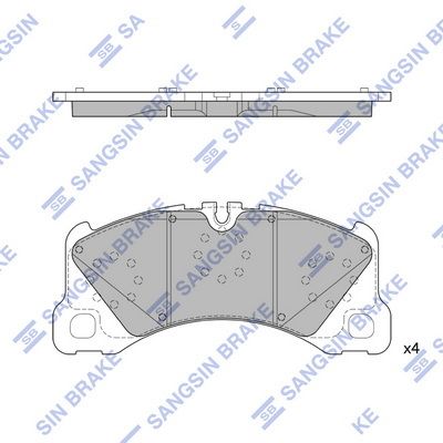 комплект спирачно феродо, дискови спирачки Hi-Q SP4067