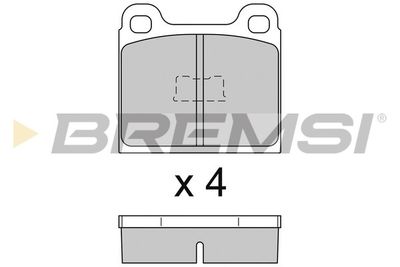 Комплект тормозных колодок, дисковый тормоз BREMSI BP2091 для VW 412