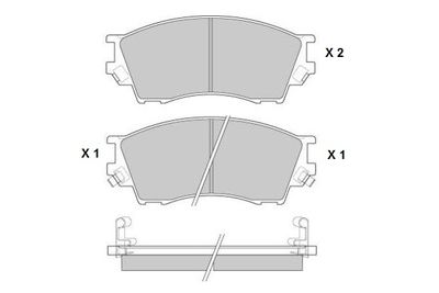 Комплект тормозных колодок, дисковый тормоз E.T.F. 12-0923 для MAZDA XEDOS