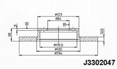 NIPPARTS J3302047 Тормозной диск 