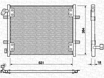 Конденсатор, кондиционер MAGNETI MARELLI 350203139000 для RENAULT ESPACE