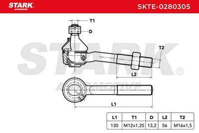 накрайник на напречна кормилна щанга STARK SKTE-0280305