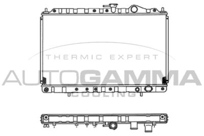 AUTOGAMMA 102180 Радиатор охлаждения двигателя для MITSUBISHI SPACE