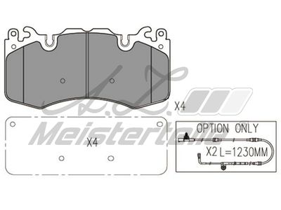 комплект спирачно феродо, дискови спирачки A.Z. Meisterteile AZMT-44-022-1736