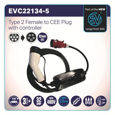Nabíjecí kabel, elektromobil WAI EVC22134-5