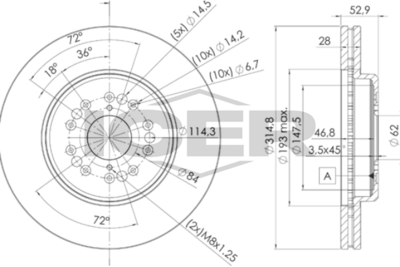 спирачен диск ICER 78BD2649-2