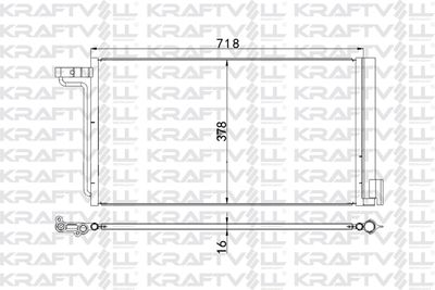 KRAFTVOLL GERMANY 08060121 Радиатор кондиционера  для FORD  (Форд Фокус)