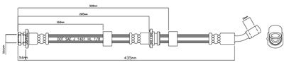 MOTAQUIP VBJ616 Тормозной шланг  для NISSAN MICRA II (K11) 1.0 i 16V