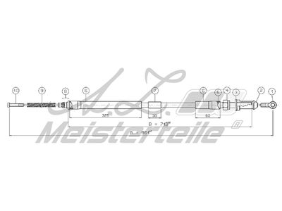 жило, ръчна спирачка A.Z. Meisterteile AZMT-44-031-1328
