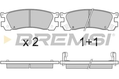 Комплект тормозных колодок, дисковый тормоз BREMSI BP3045 для MAZDA XEDOS
