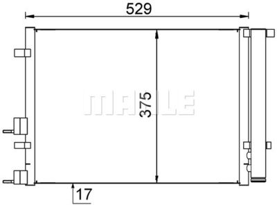 Конденсатор, кондиционер MAHLE AC 706 000S для HYUNDAI i20