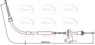 Cable Pull, parking brake APEC CAB1297