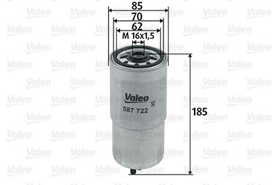 Топливный фильтр VALEO 587722 для ROVER 75