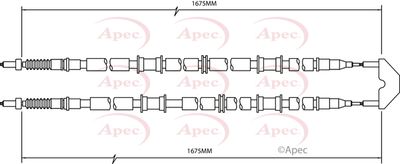 APEC Cable Pull, parking brake CAB1499