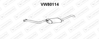 Глушитель выхлопных газов конечный VENEPORTE VW80114 для VW JETTA