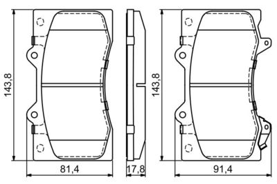 Комплект тормозных колодок, дисковый тормоз BOSCH 0 986 494 693 для NISSAN PATROL