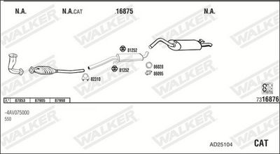 Изпускателна система WALKER AD25104