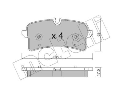 Brake Pad Set, disc brake 22-1261-0