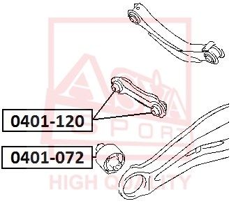 Подвеска, рычаг независимой подвески колеса ASVA 0401-120 для MITSUBISHI OUTLANDER