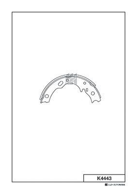 MK Kashiyama K4443 Ремкомплект барабанных колодок для TOYOTA DYNA c бортовой платформой/ходовая часть (KD_, LY_, _Y2_, _U 4.0 D4d 4WD (XZU6_, XZU7_, XZU4_)
