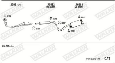 Изпускателна система WALKER VWK005712A