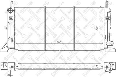 Радиатор, охлаждение двигателя STELLOX 10-25086-SX для FORD ORION