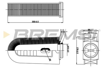 Воздушный фильтр BREMSI FA0631 для MERCEDES-BENZ C-CLASS