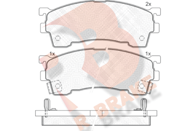 Комплект тормозных колодок, дисковый тормоз R BRAKE RB0971-203 для MAZDA XEDOS