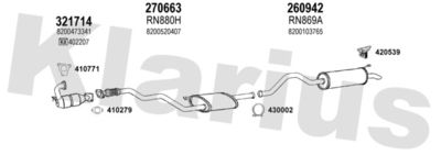 Układ wydechowy KLARIUS 720965E