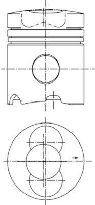 Rep.sats, kolv/cylinderfoder KOLBENSCHMIDT 99343960