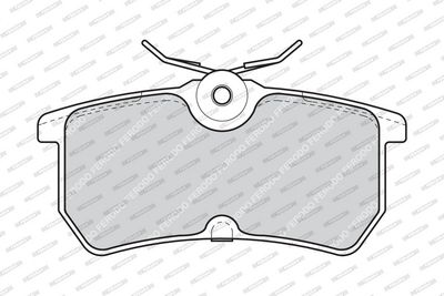 Remblokken set Achter (met remklauw geleidingsbouten), past: FORD FIESTA, FIESTA V, FIESTA VI, FOCUS I, PUMA  FORD USA FOCUS, FOCUS ZX3, FOCUS ZX5 1.0-2.0 08.98-04.17