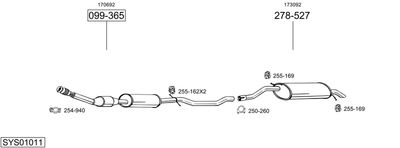 ABGASANLAGE BOSAL SYS01011