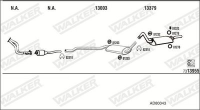 Изпускателна система WALKER AD80043