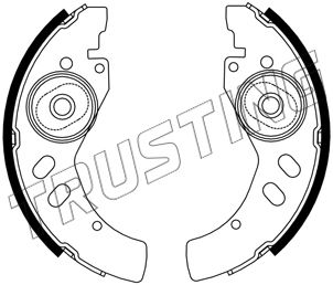 Комплект тормозных колодок TRUSTING 253.745 для AIXAM D-TRUCK