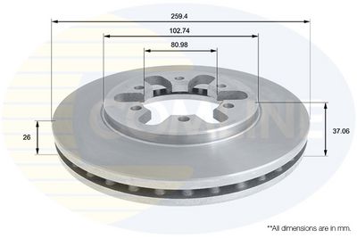спирачен диск COMLINE ADC0220V