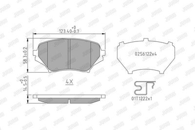 BREMSBELAGSATZ SCHEIBENBREMSE JURID 573639J 1