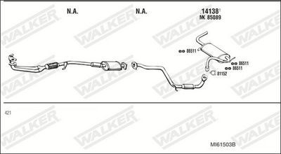 SISTEM DE ESAPAMENT WALKER MI61503B