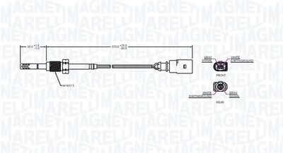 Čidlo teploty výfukových plynů MAGNETI MARELLI 172000121010