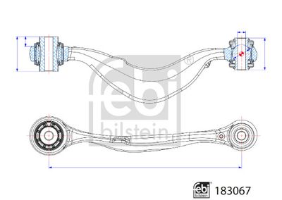 Рычаг независимой подвески колеса, подвеска колеса FEBI BILSTEIN 183067 для ROLLS-ROYCE PHANTOM