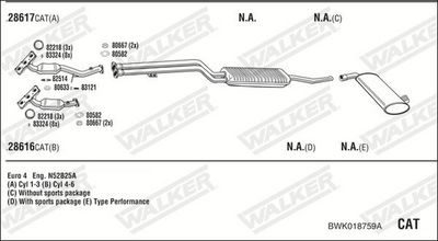 ABGASANLAGE WALKER BWK018759A