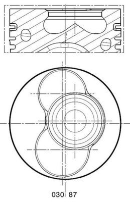 Zuiger - 0308701 - MAHLE